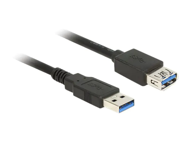 DeLOCK - USB-Verlängerungskabel - USB Typ A (M) bis USB Typ A (W) - USB 3.0 - 1 m - Schwarz