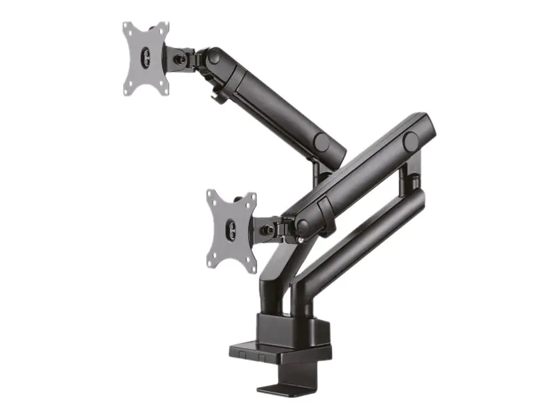 ICY BOX IB-MS314-T - Befestigungskit - einstellbarer Doppelarm - für 2 Monitore - Schwarz - Bildschirmgröße: bis zu 81,3 cm (bis zu 32 Zoll) - Tischmontage