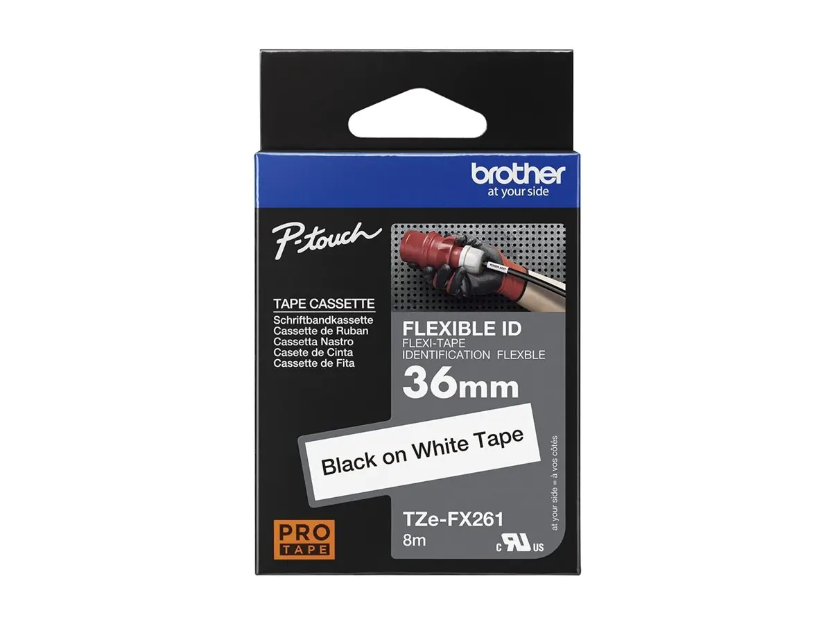 Brother TZe-FX261 - Schwarz auf Weiß - Rolle (3,56 cm x 8 m) TZEFX261