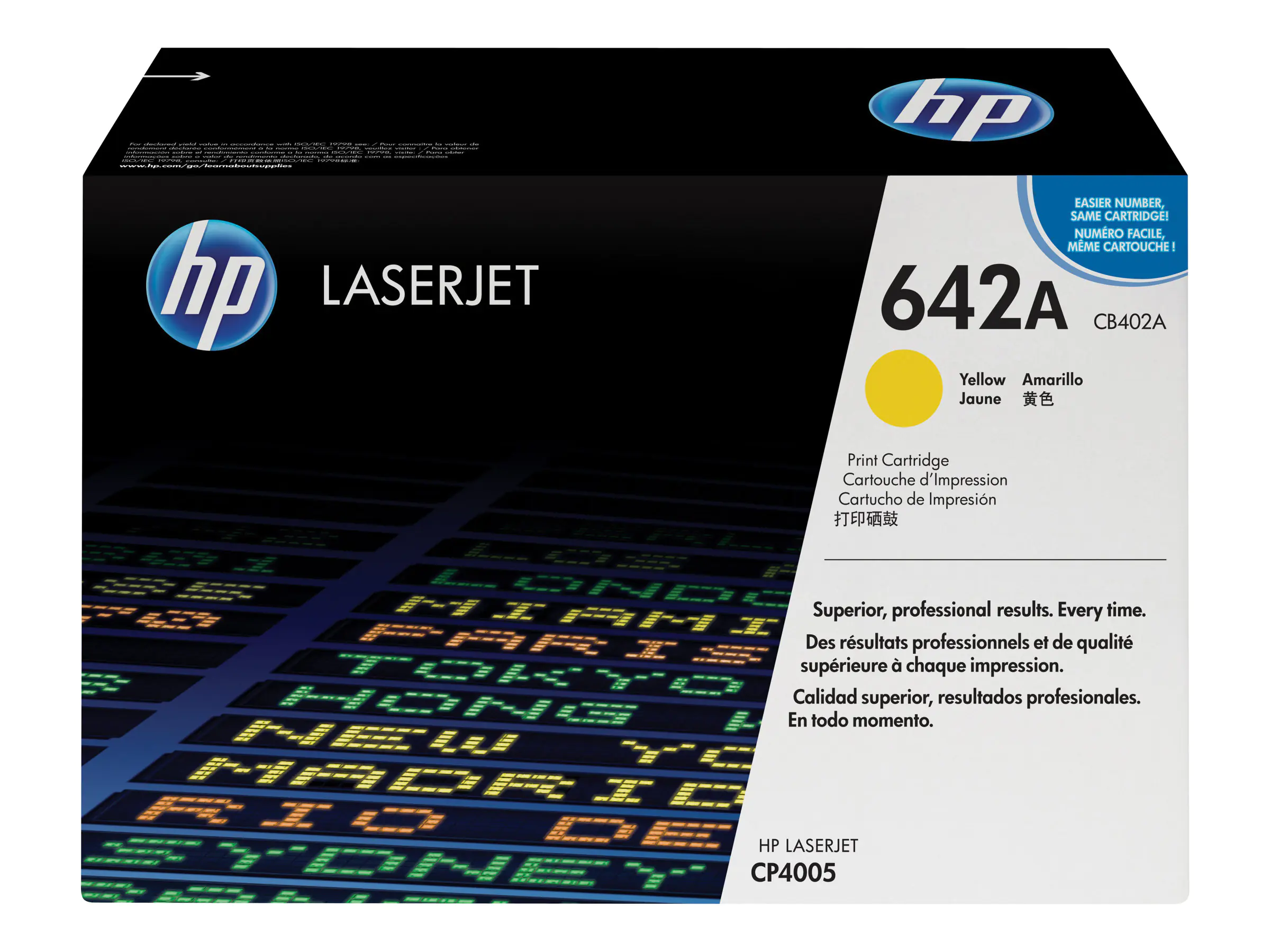 HP 642A - Gelb - Original - LaserJet - Tonerpatrone (CB402A) - für Color LaserJet CP4005dn, CP4005n HP 642A - Gelb - Original - LaserJet - Tonerpatrone (CB402A) - für Color LaserJet CP4005dn, CP4005n