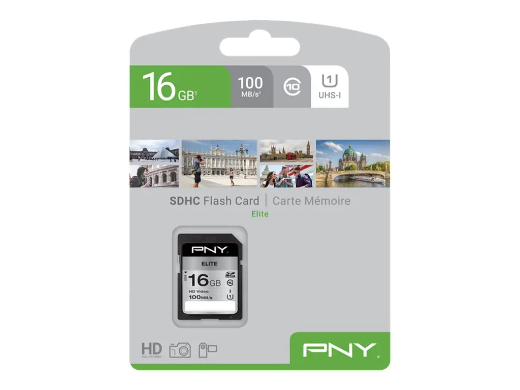 PNY Elite - Flash-Speicherkarte - 16 GB - UHS-I P-SD16GU1100EL-GE