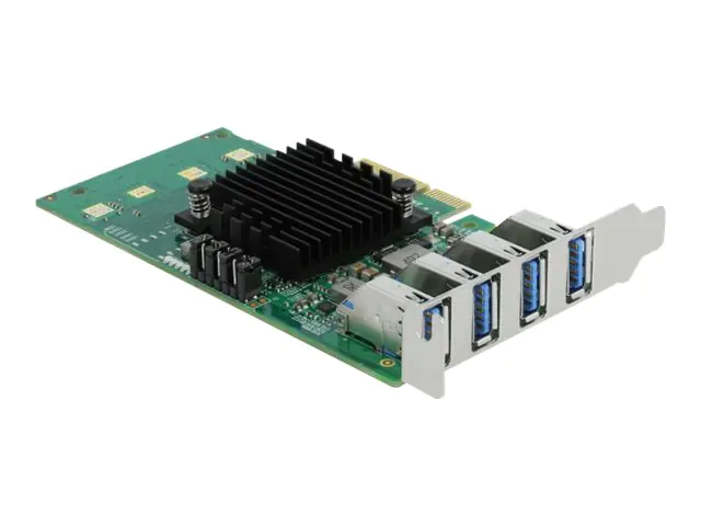 Delock PCI Express x4 Card to 4 x external USB 3.0 Quad Channel - USB-Adapter - PCIe 2.0 x4 Low-Profile - USB 3.0 x 4