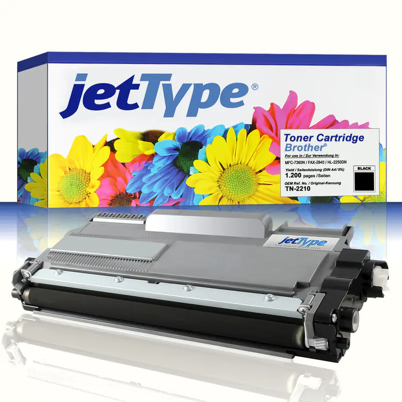 jetType Toner kompatibel zu Brother TN-2210 schwarz 1.200 Seiten 1 Stück jetType Toner kompatibel zu Brother TN-2210 schwarz 1.200 Seiten 1 Stück