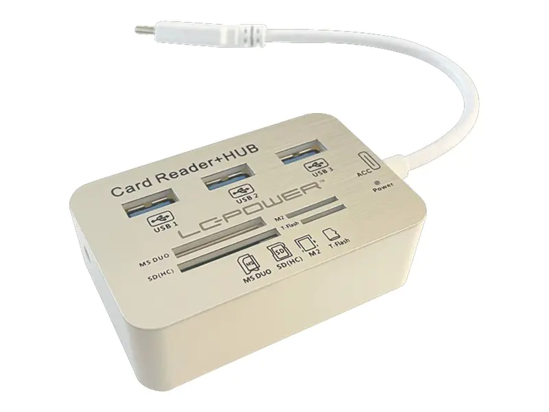 LC Power LC-HUB-C-CR - Hub - 3 x SuperSpeed USB 3.0 - Desktop