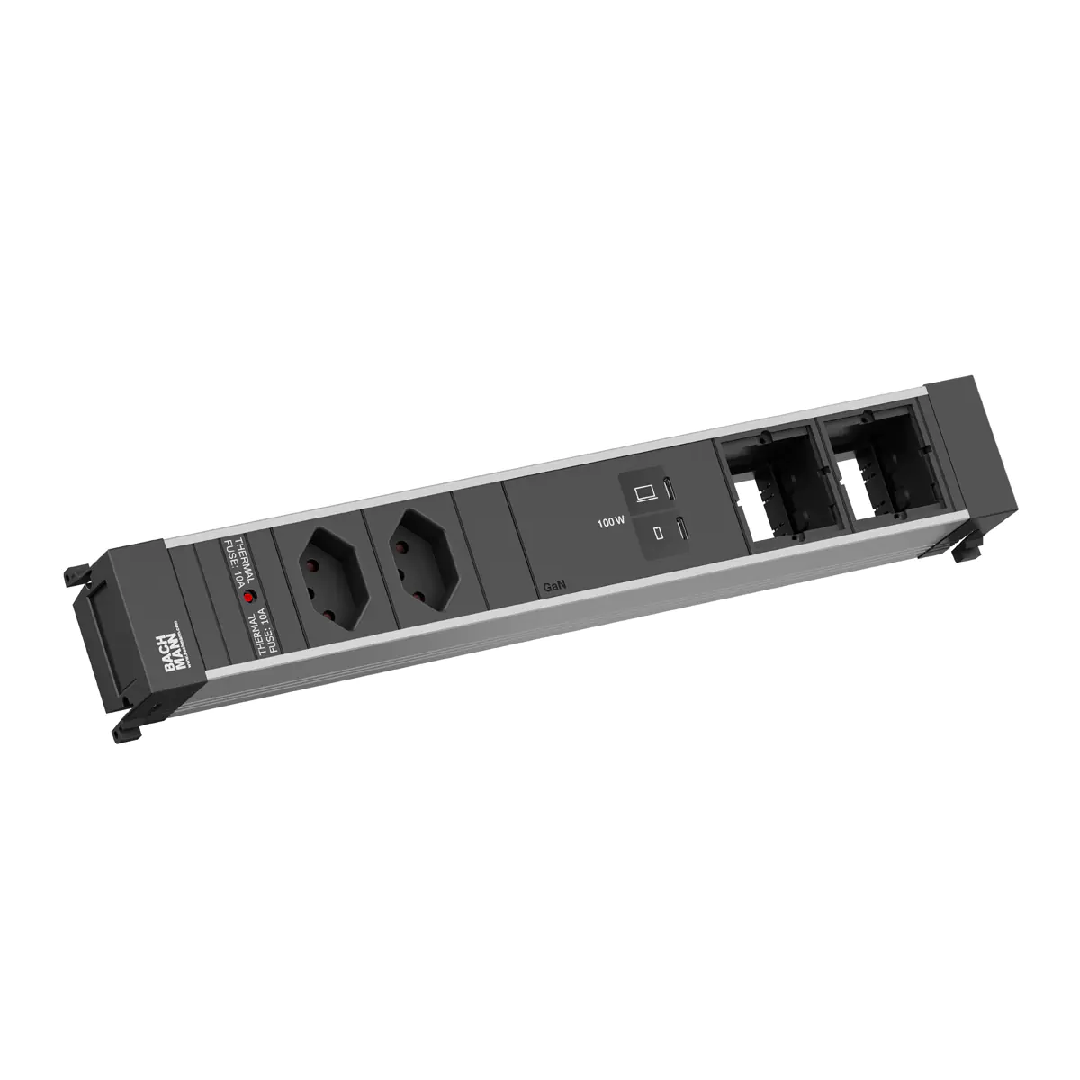 Bachmann POWER FRAME L 2xCH 0° 1xUSB C/C 100W 2xCM - Zubehör Stromversorgung BM0023848