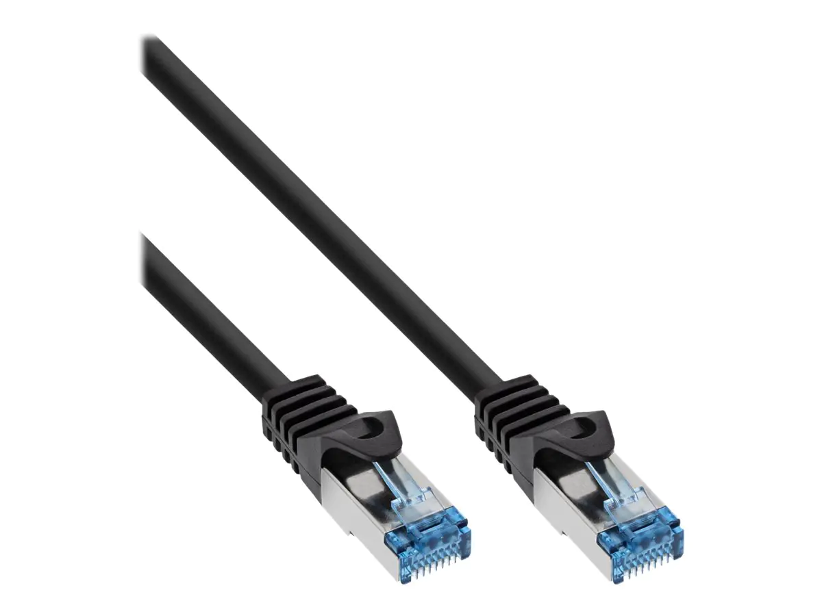 InLine - Patch-Kabel - RJ-45 (M) zu RJ-45 (M) - 10 m - SFTP, PiMF - CAT 6a - halogenfrei, verseilt - Schwarz