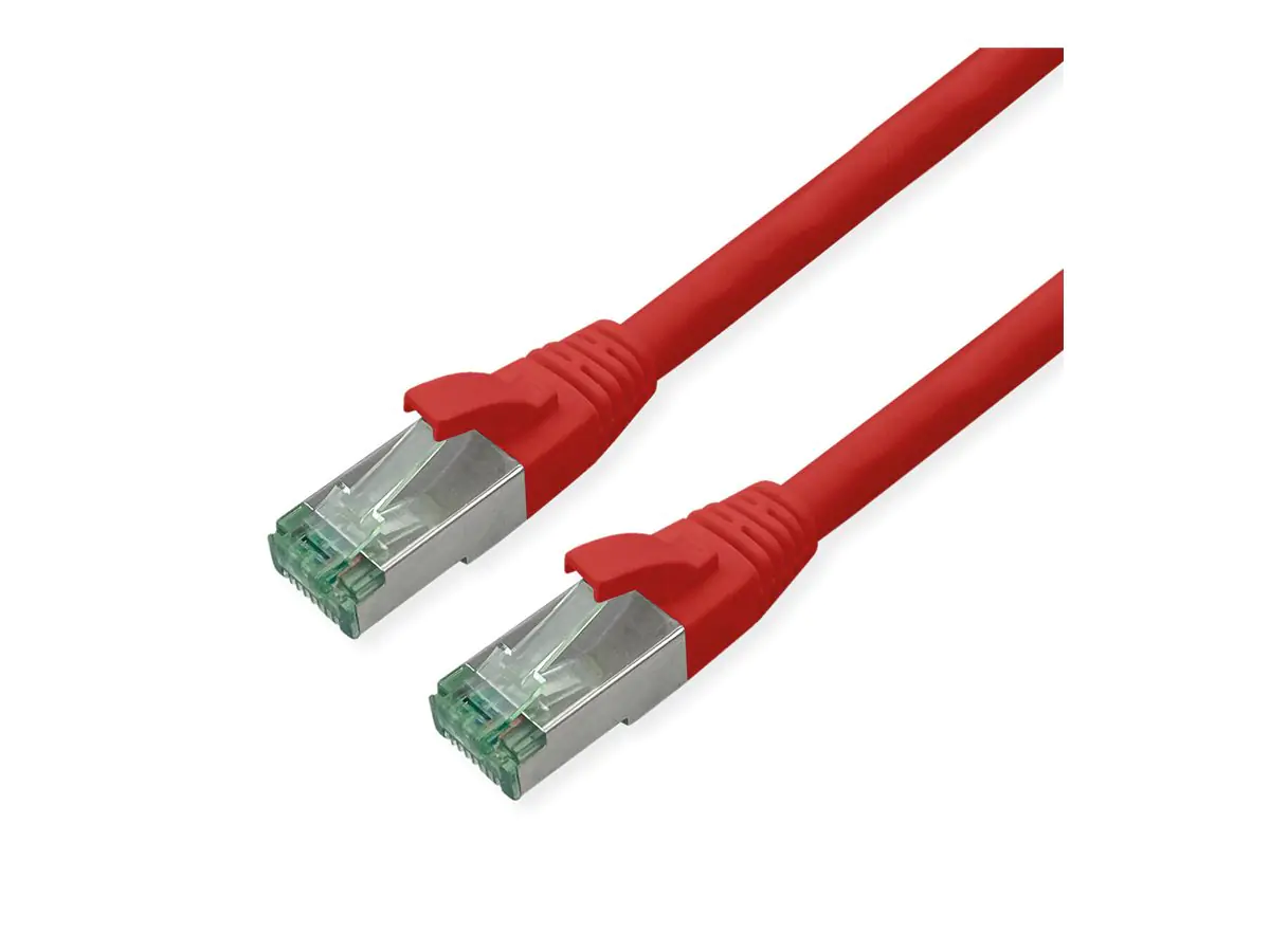 ROLINE RM S/FTP Patchkabel Kat6A/Kl.EA TPE rot 0.5m - FTP - PIMF