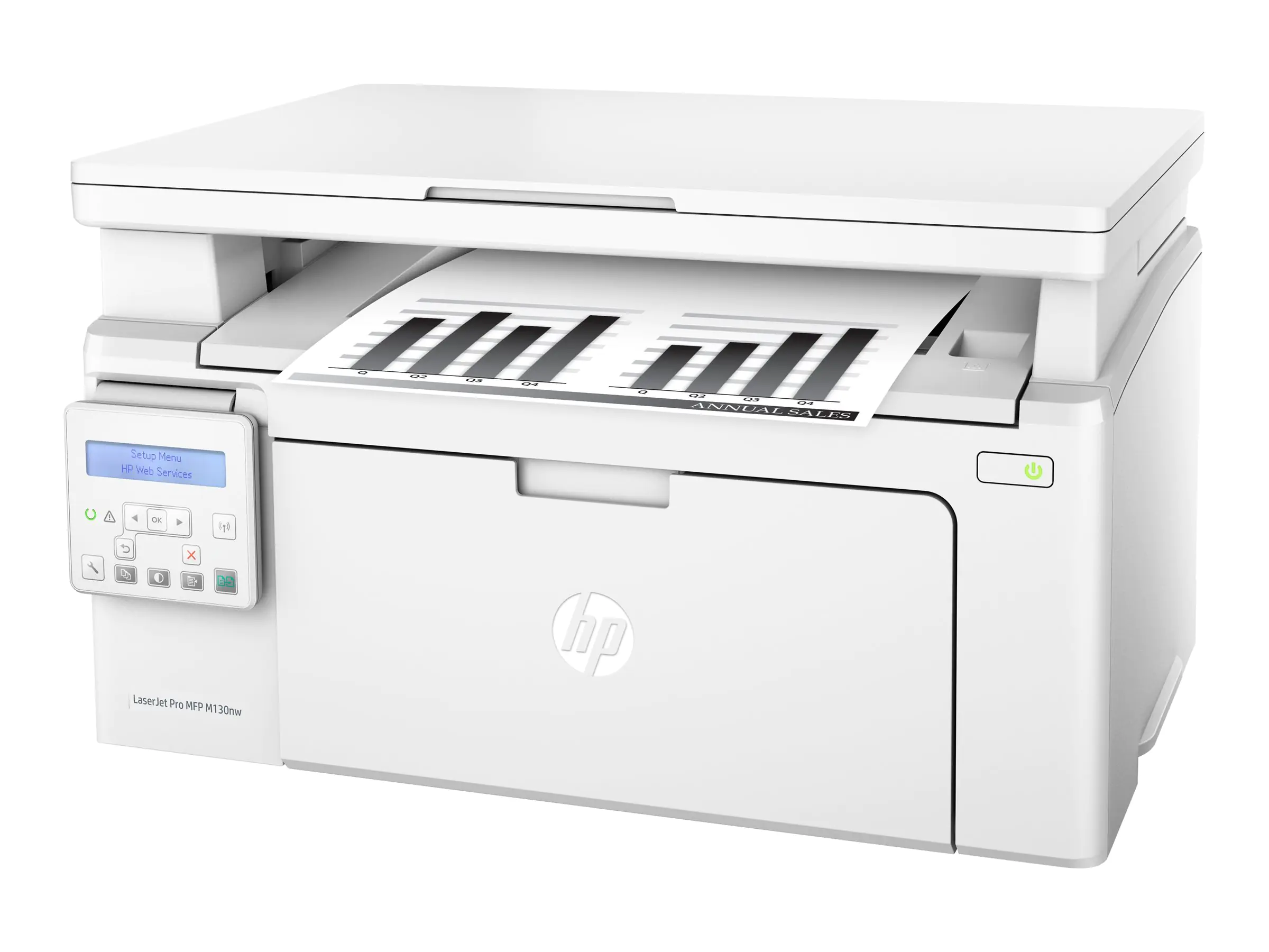 HP LaserJet Pro MFP M130nw - Multifunktionsdrucker - s/w - Laser - 215.9 x 297 mm (Original) - A4/Legal (Medien) - bis zu 22 Seiten/Min. (Kopieren) - bis zu 22 Seiten/Min. (Drucken) - 150 Blatt - USB 2.0, LAN, Wi-Fi(n)