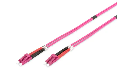 Digitus - Patch-Kabel - LC Multi-Mode (M) zu LC Multi-Mode (M) - 1 m - Glasfaser - Duplex - 50/125 Mikrometer - OM4 - halogenfrei - Erikaviolett