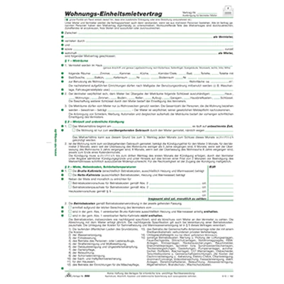 RNK Mietvertrag 599 DIN A4 4Blatt RNK Mietvertrag 599 DIN A4 4Blatt