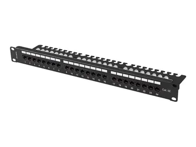 Lanberg Patch Panel - with shelf - Rack montierbar - CAT 5/5e - UTP - RJ-45 X 24 - RAL