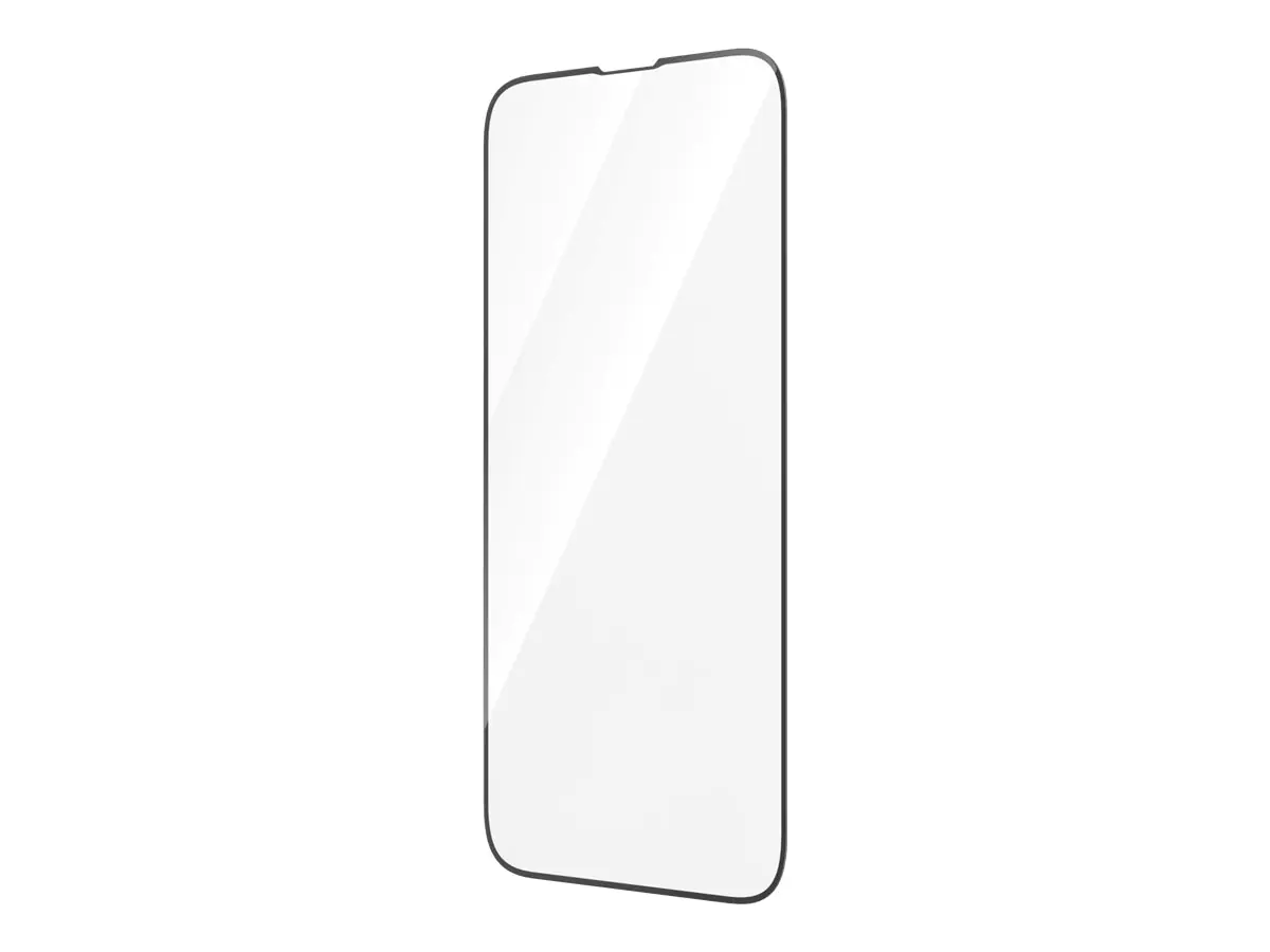 PanzerGlass - Bildschirmschutz für Handy - ultrabreite Passform - Glas - Rahmenfarbe schwarz - für Apple iPhone 13, 13 Pro, 14