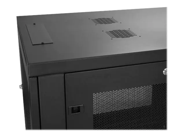 StarTech.com Startech 9HE 19 Zoll Wand Netzwerkschrank - 2 Pfosten mit Einstellbare Tiefe(15-38cm) - abschließbares Serverschrank - Belüftetes IT/AV/Studio Geräte Rack mit Fachboden und Klettband (RK9WALM)