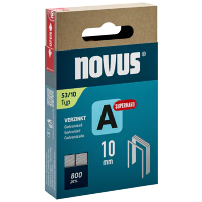 NOVUS Heftklammer A 53/10 superhart Handheftgeräte, Elektroheftgeräte, Akkuheftgeräte, Drucklufttacker Stahldraht, verzinkt 800 St./Pack. NOVUS Heftklammer A 53/10 superhart Handheftgeräte, Elektroheftgeräte, Akkuheftgeräte, Drucklufttacker Stahldraht, verzinkt 800 St./Pack.