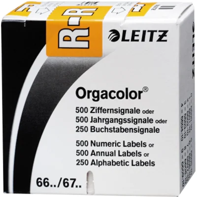 Leitz Buchstabensignal Orgacolor 66271000 R orange 250 St./Pack. Leitz Buchstabensignal Orgacolor 66271000 R orange 250 St./Pack.