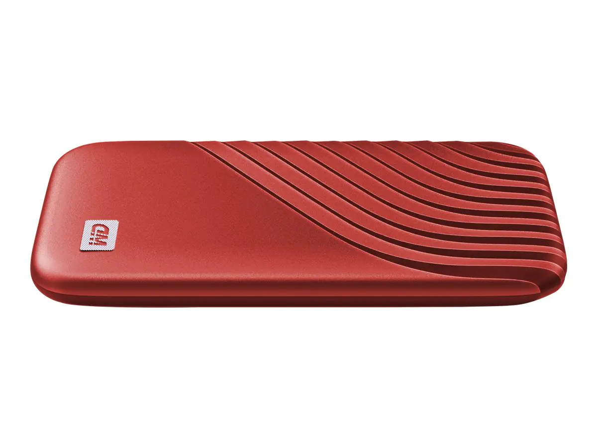WD My Passport SSD WDBAGF0020BRD - SSD - verschlüsselt - 2 TB - extern (tragbar) - USB 3.2 Gen 2 (USB-C Steckverbinder) - 256-Bit-AES - Rot