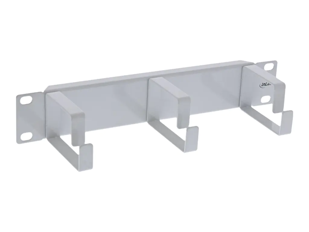 InLine - Kabelführungsplatte für Schaltschrank - Grau, RAL 7035 - 1U - 25.4 cm (10")