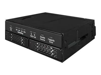 Icy Dock ToughArmor MB902SPR-B - Internes RAID-Gehäuse mit Datenanzeige, Netzanzeige - 2.5" (6.4 cm)