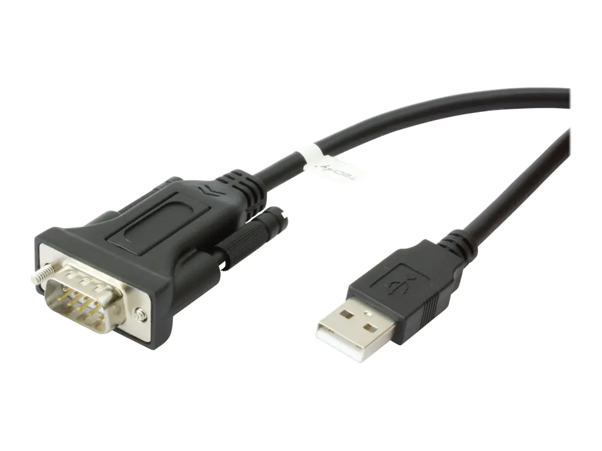 Techly IDATA USB2-SER-1A - Serieller Adapter - USB 2.0 - RS-232 x 1 - Schwarz