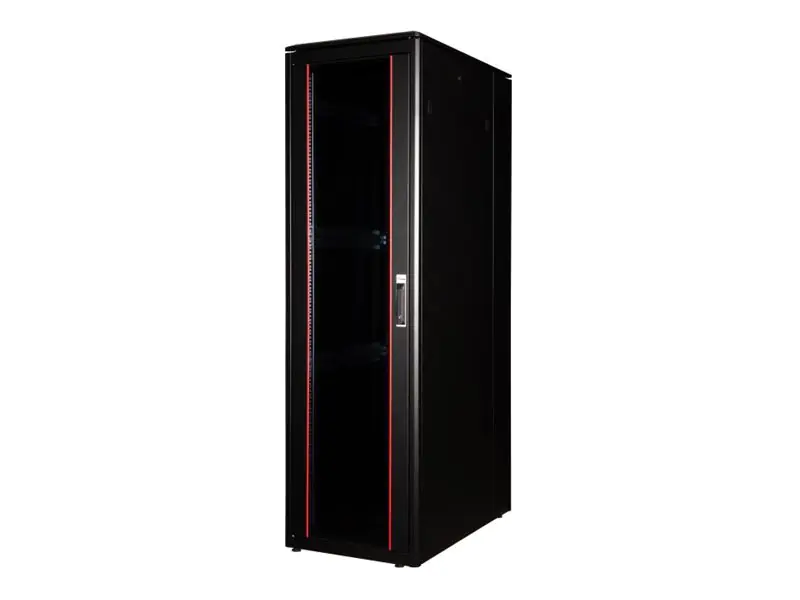 Equip Dynamic Flex Line - Schrank Netzwerkschrank - 600x1000 mm, mit Glastür, abnehmbare und abschließbare Paneele, montiert - freistehend - Schwarz, RAL 9005 - 42HE - 48.3 cm (19") EDF-42-6010-B-BIAA