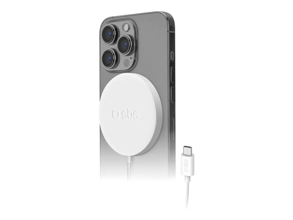 SBS kabellose Ladestation MagSafe Qi-kompatibel weiß TECBCHGMAGW