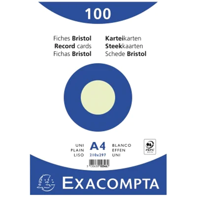 Exacompta Karteikarte 10346E DIN A4 blanko grün 100 St./Pack. Exacompta Karteikarte 10346E DIN A4 blanko grün 100 St./Pack.