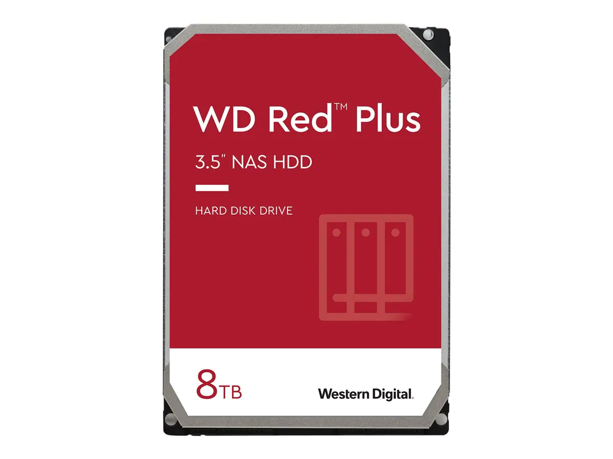 WD Red Plus WD80EFBX - Festplatte - 8 TB - intern - 3.5" (8.9 cm) - SATA 6Gb/s - 7200 rpm - Puffer: 256 MB