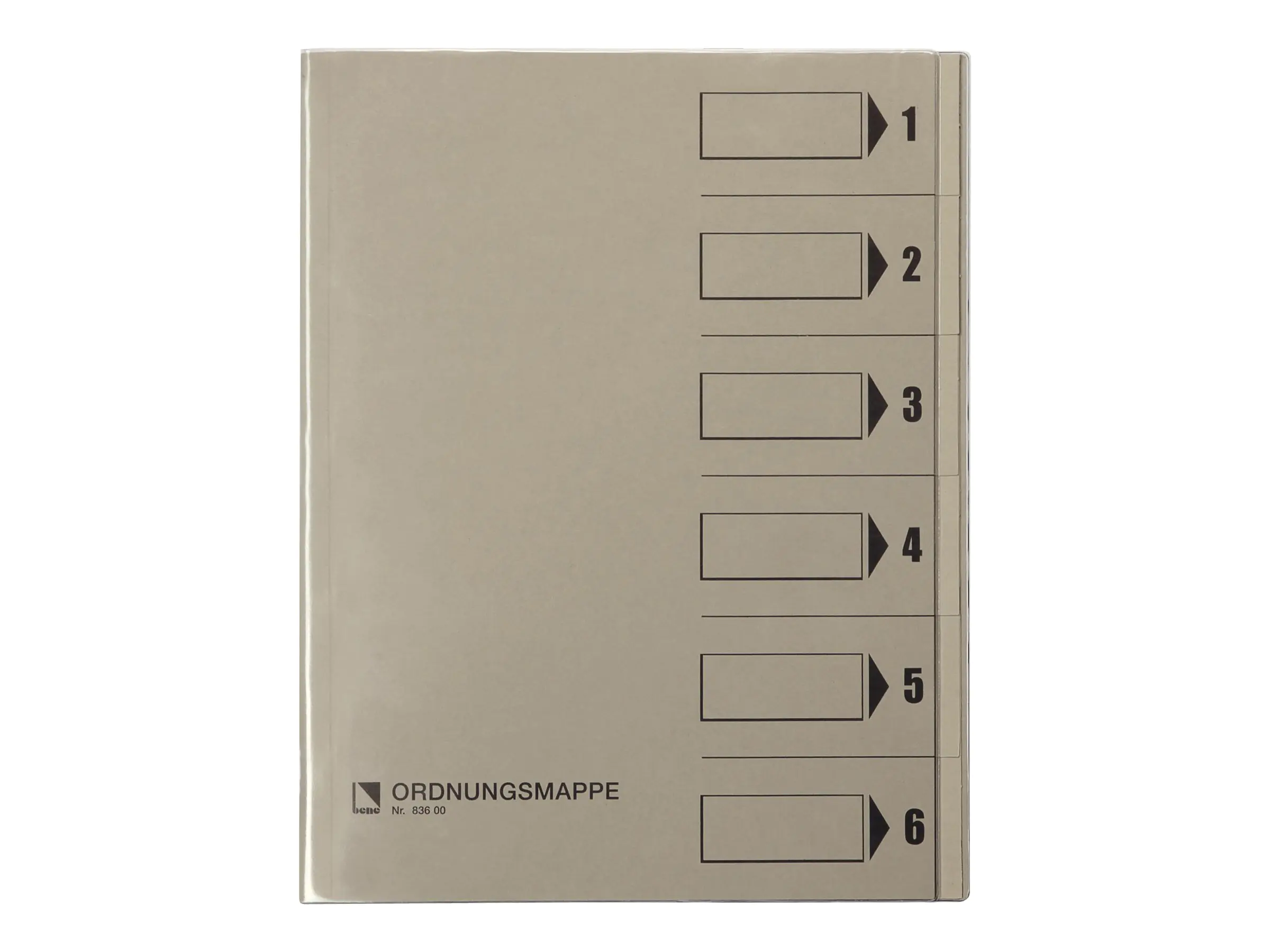Bene Gliederungsordner - 6 Fächer - für A4 (210 x 297 mm) 83600GR