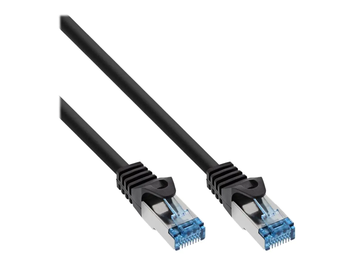 InLine - Patch-Kabel - RJ-45 (M) zu RJ-45 (M) - 2 m - SFTP, PiMF - CAT 6a - halogenfrei, rund - Schwarz