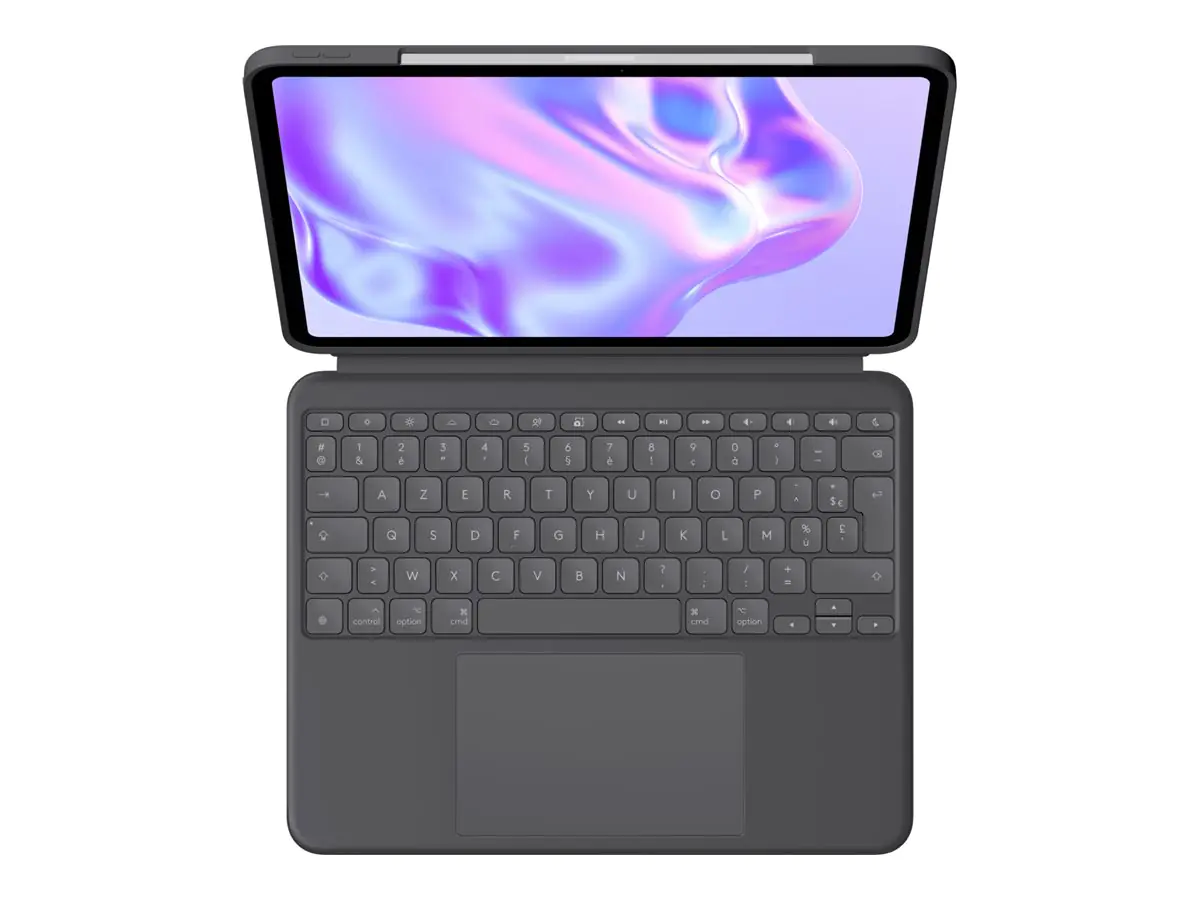 Logitech Combo Touch - Tastatur und Foliohülle - mit Trackpad - hinterleuchtet - Apple Smart connec Logitech Combo Touch - Tastatur und Foliohülle - mit Trackpad - hinterleuchtet - Apple Smart connec