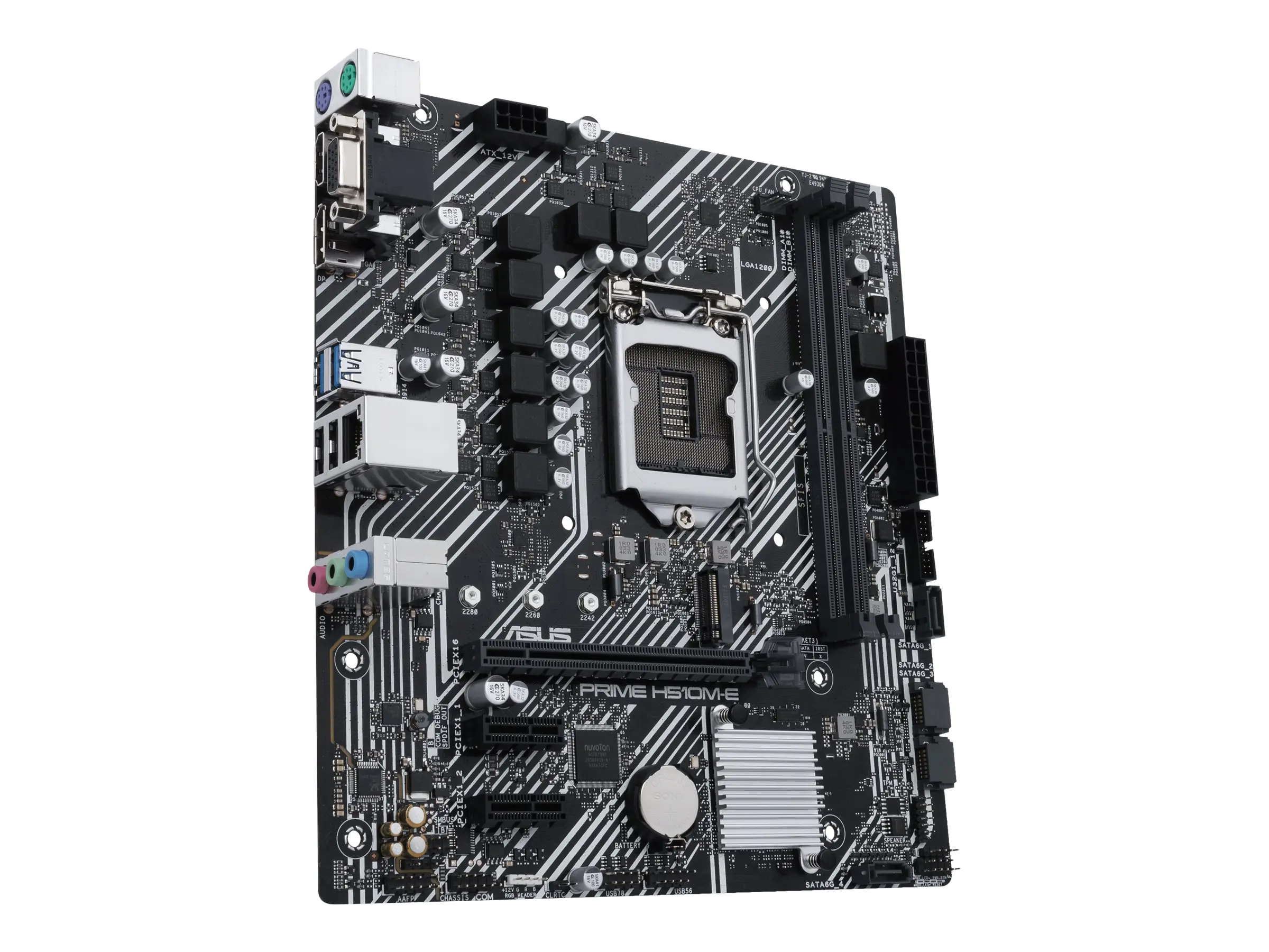 ASUS PRIME H510M-E - Motherboard - micro ATX - LGA1200-Sockel - H510 Chipsatz - USB 3.2 Gen 1 - Gigabit LAN - Onboard-Grafik (CPU erforderlich) - HD Audio (8-Kanal)