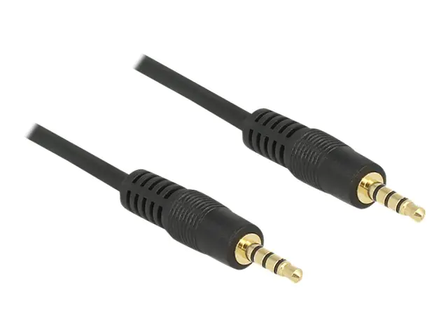 Delock - Headset-Kabel - 4-poliger Mini-Stecker männlich zu 4-poliger Mini-Stecker männlich - 1 m - Schwarz