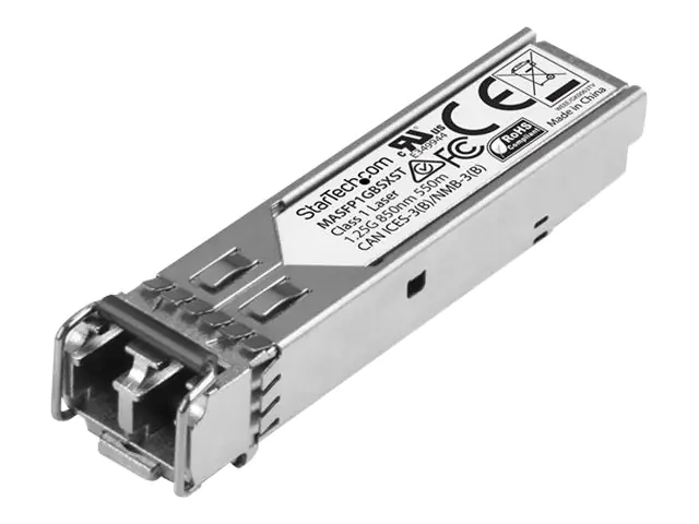 StarTech Cisco Meraki MA-SFP-1GB-SX Comp. SFP Module - 1000BASE-SX - 1GbE Gigabit Ethernet SFP Multimode Fiber MMF Optic Transceiver - SFP (Mini-GBIC)-Transceiver-Modul (gleichwertig mit: Cisco Meraki MA-SFP-1GB-SX) - GigE - 1000Base-SX - LC Multi-Mode -