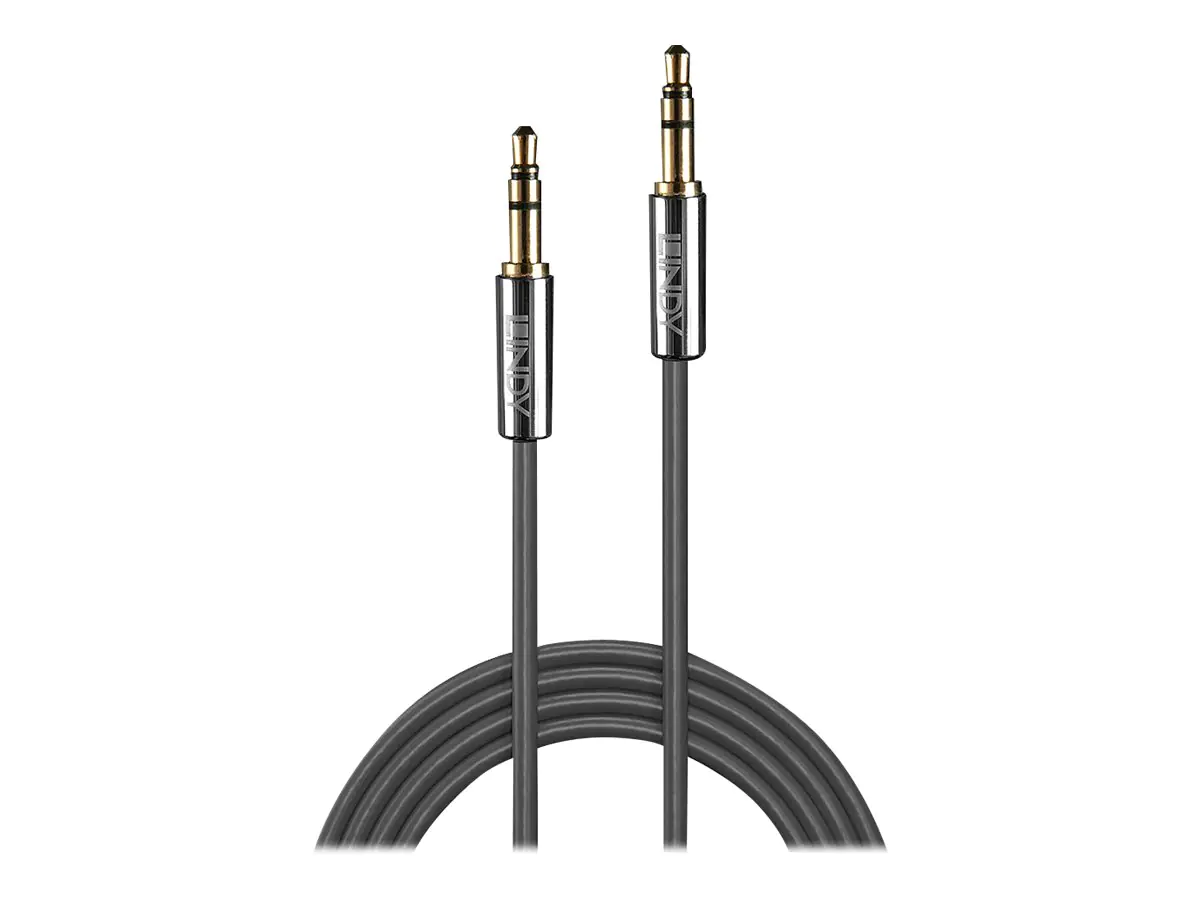 Lindy Cromo Line - Audiokabel - mini-phone stereo 3.5 mm männlich zu mini-phone stereo 3.5 mm männlich - 1 m - Anthrazit - rund