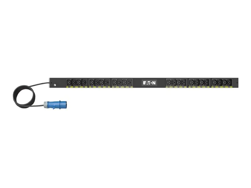 Eaton G4 - Stromverteilungseinheit (Rack - einbaufähig) - Basis - Wechselstrom 200-240 V - 3.7 kW - 1-phasig - Eingabe, Eingang IEC 60309 16A - Ausgangsanschlüsse: 24 (12 x IEC 60320 C13, 12 x IEC 60320 C39) - 3 m Schnur - Schwarz