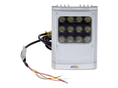 AXIS T90D25 AC/DC W-LED Illuminator - Infrarot-Illuminator - Deckenmontage möglich, Pfosten montierbar, geeignet für Wandmontage - Innenbereich, Außenbereich - weiß, Silber