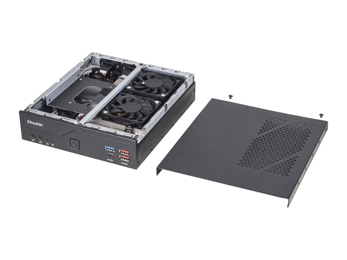 Shuttle XPC slim DH670V2 - Barebone - Slim-PC - LGA1700-Sockel - Intel H670 - keine CPU - RAM 0 GB - UHD Graphics - 1GbE, 2.5GbE - Schwarz