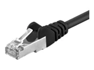 goobay - Netzwerkkabel - RJ-45 (M) bis RJ-45 (M) - 1 m - Foiled Unshielded Twisted Pair (F/UTP) - CAT 5e - geformt - Schwarz