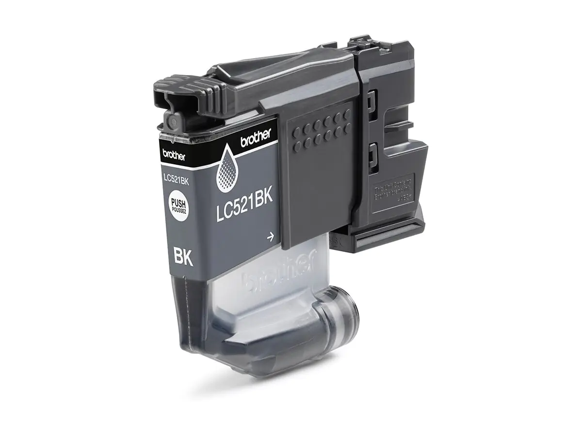 Brother LC521BK - Schwarz - original - Kissen-Pack - Tintenpatrone - für Brother DCP-J1260W, DCP-J1310DW