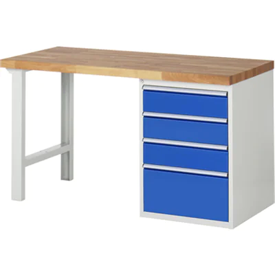 RAU Werkbank 7000 1.500 x 890 x 700mm (B x H x T) enzianblau lichtgrau