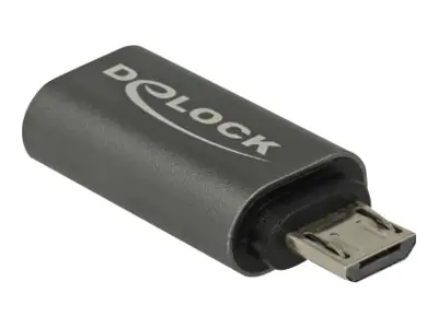 Delock - USB-Adapter - 24 pin USB-C (W) zu Micro-USB Typ B (M) - USB 3.1 Gen 1 - 2.8 cm - Anthrazit
