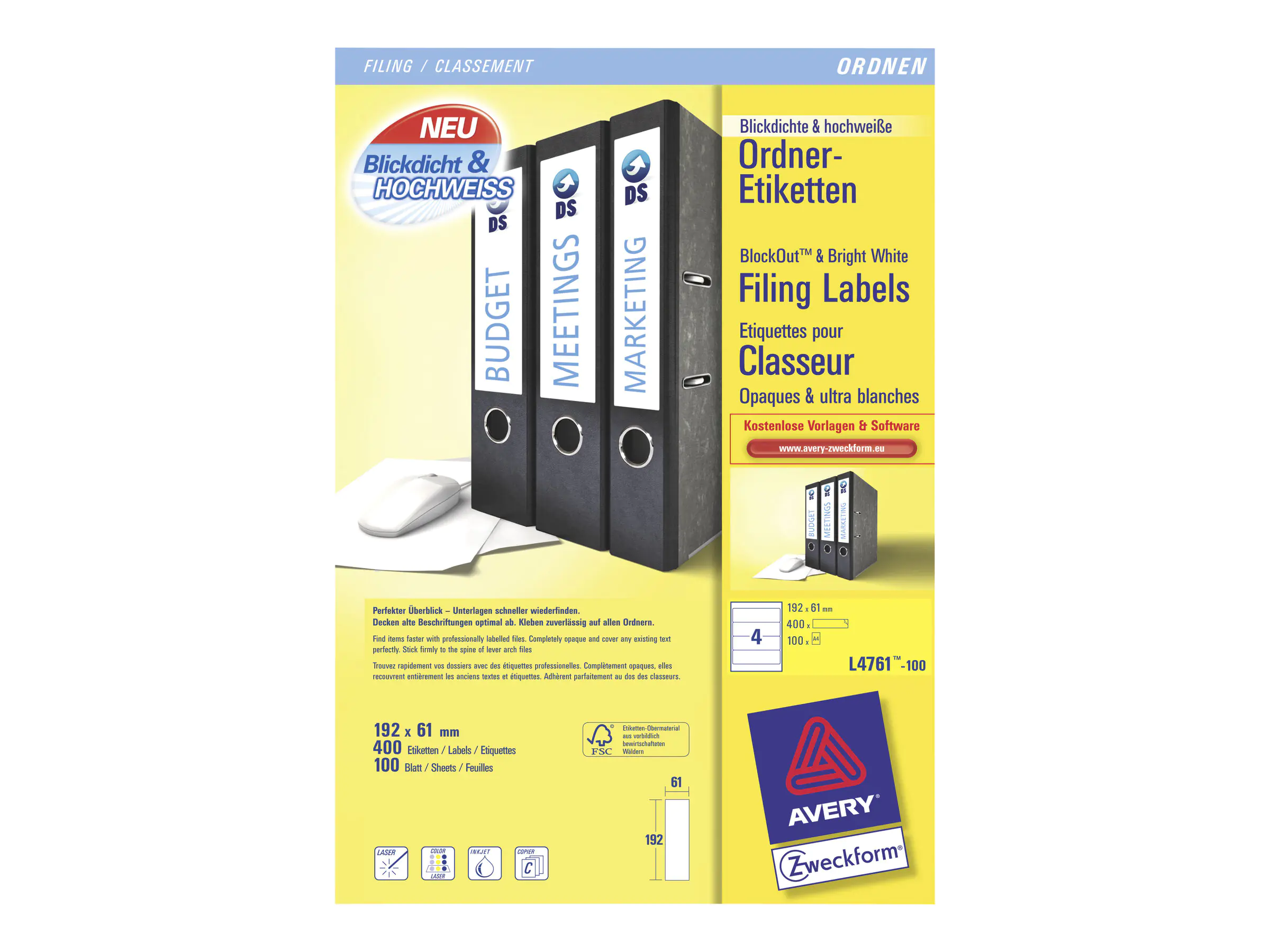 Avery Zweckform A L4761-100