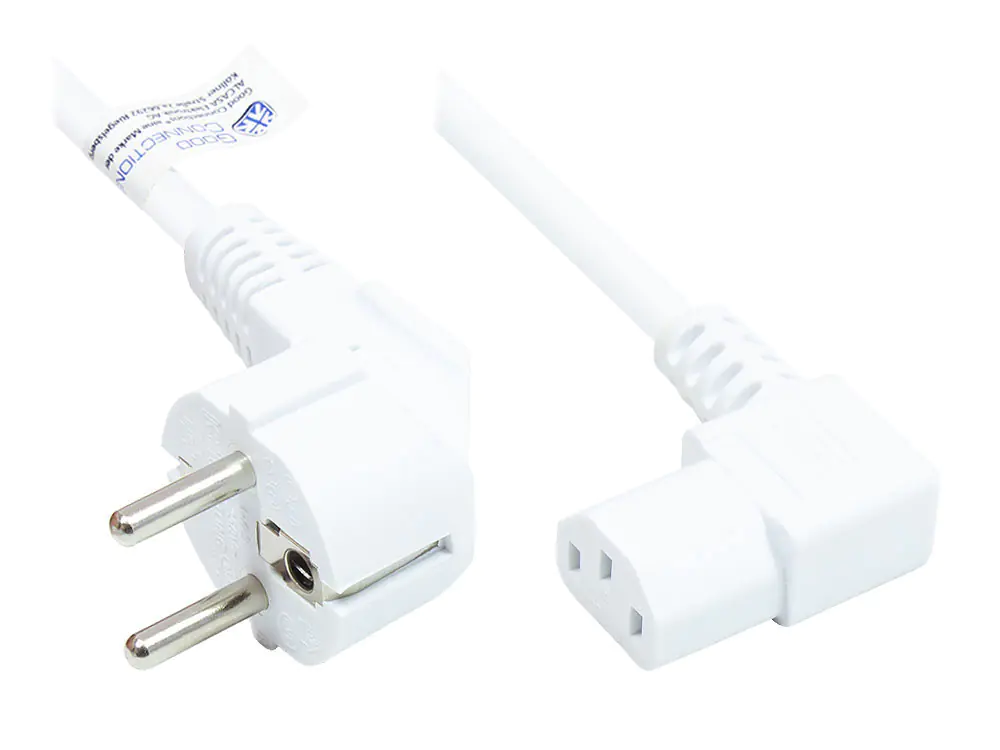 Good Connections P0131-W050, 5 m, Netzstecker Typ E+F, C13-Koppler, H05VV-F, 250 V, 10 A
