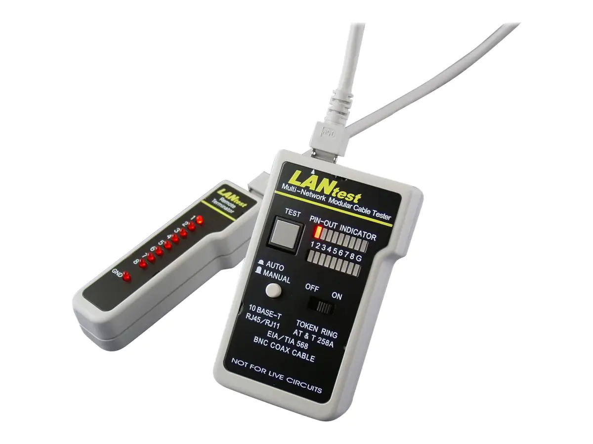Secomp LANtest Multinetwork Cable Tester - Netzkabel-Prüfungssatz Secomp LANtest Multinetwork Cable Tester - Netzkabel-Prüfungssatz