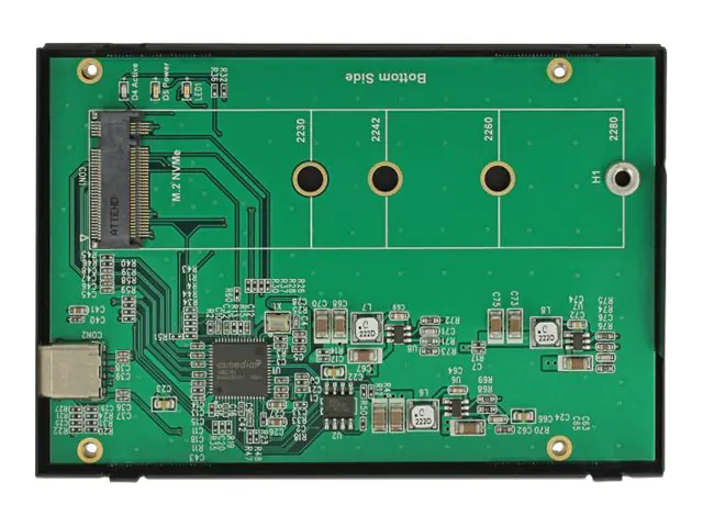 Delock 2.5 External Enclosure for M.2 NVMe PCIe SSD - Speichergehäuse - SATA - USB 3.1 (Gen 2) - Schwarz