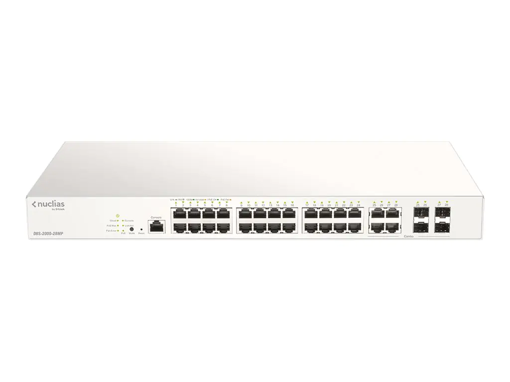 D-Link Nuclias Cloud-Managed DBS-2000-28MP - Switch - 24 x 10/100/1000 (PoE+)