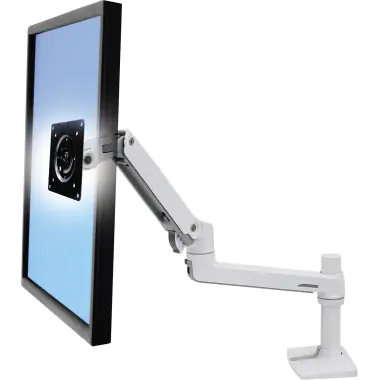 Ergotron LX Desk Monitor Arm - Befestigungskit (Gelenkarm, Spannbefestigung für Tisch, Stange, Erweiterungshalterung) - für LCD-Display - Aluminium, haltbarer Stahl - weiß - Bildschirmgröße: bis zu 86,4 cm (bis zu 34 Zoll) - Schreibtisch