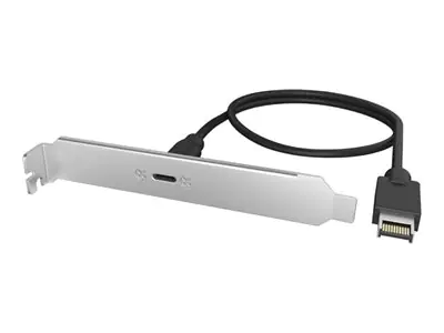 ICY BOX IB-AC553 - USB-Konsole - USB-C (W) zu 20-poliger USB Typ E (M)