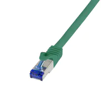 LogiLink Professional Ultraflex - Patch-Kabel - RJ-45 (M) zu RJ-45 (M) - 2 m - 6 mm - S/FTP - CAT 7 (Kabel) / CAT 6a (Anschlüsse) - halogenfrei, geformt, ohne Haken - grün, RAL 6024