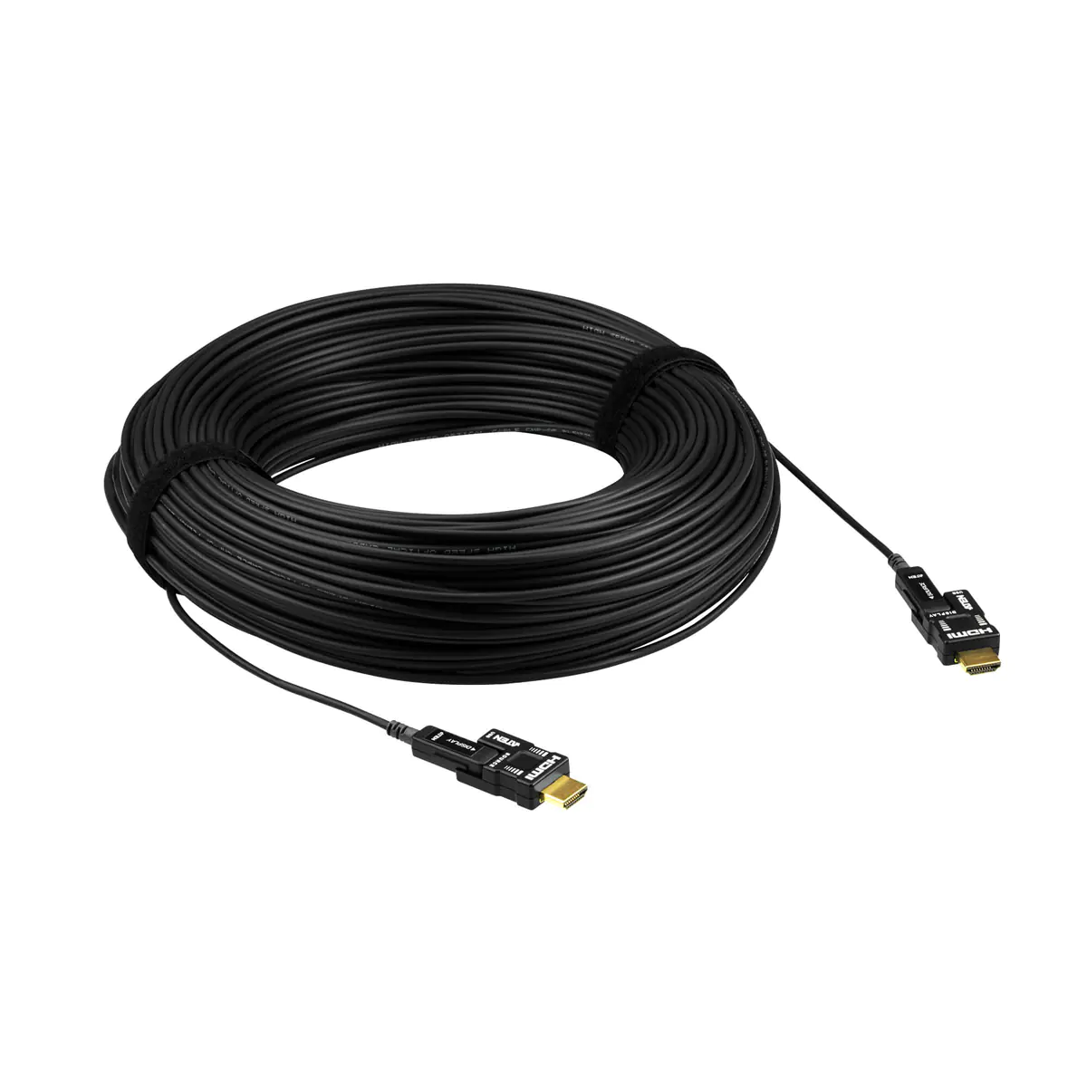 ATEN - High Speed - HDMI-Kabel - HDMI männlich zu 19 pin micro HDMI Type D männlich - 100 m - Hybrid Kupfer/Kohlefaser - unterstützt 4K 60 Hz (4096 x 2160), Active Optical Cable (AOC), Dolby DTS-HD Master Audio-Unterstützung